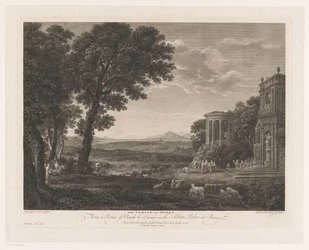 Paysage avec le père de Psyché offrant un sacrifice pour le temple d