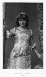 Mary Anderson, actrice américaine, vers 1895