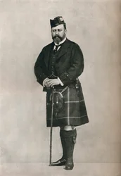 Le Prince de Galles en costume écossais, vers 1886-1910