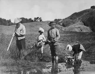 Inde : chasse à la bécassine, 1870