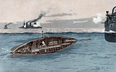 Sous-marin, vers 1905