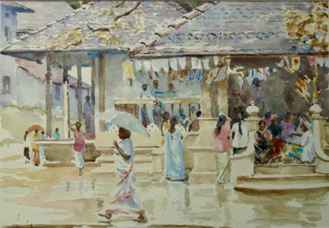 Visite du temple entre les averses