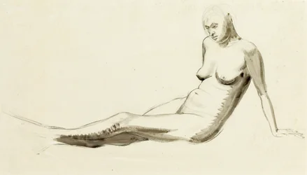 Nu assis, vers 1919