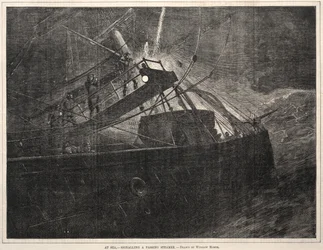 En mer, signalant un vapeur passant, 1871