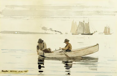 Garçons pêchant, Gloucester Harbor