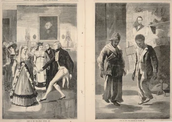Fin de la guerre - Victoire de Hull, 1814 / Fin de la guerre - Babylone est tombée, 1865, extrait du Frank Leslie