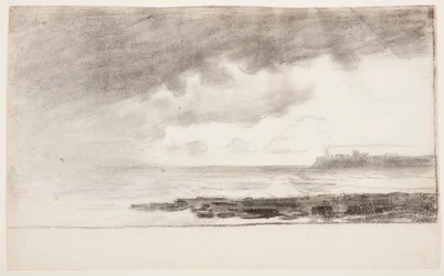 Dessin, baie de Cullercoats, Angleterre, 1881