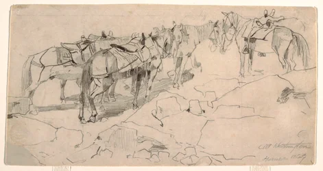 Dessin, étude pour "Mount Washington" et "The Summit of Mt. Washington", 1869