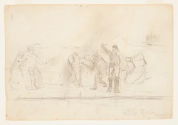 Premier croquis pour "Le Naufrage"