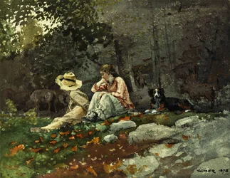 Troupeau de moutons, ferme de Houghton, 1878