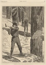 Exploitation forestière en hiver, de Every Saturday, 28 janvier 1871