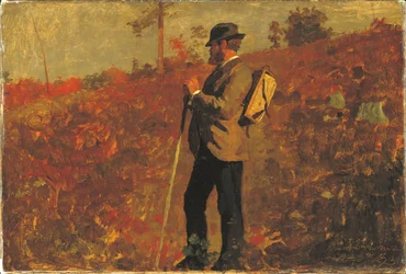 Homme avec un sac à dos