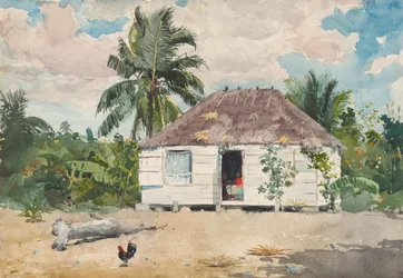 Hutte indigène à Nassau, 1885