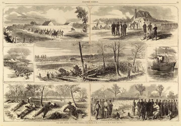 Notre armée devant Yorktown, Virginie, extrait de Harper