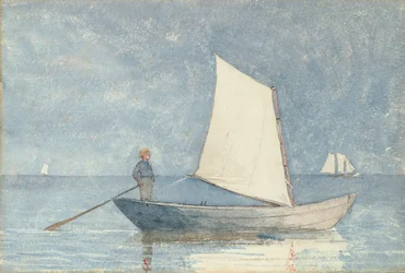Naviguer un doris, 1880