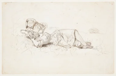 Bergère se reposant