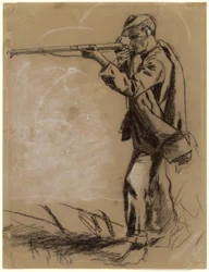 Soldat visant [recto]