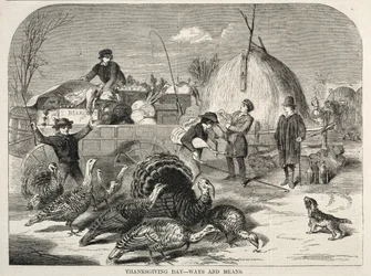 Jour de Thanksgiving - Moyens et méthodes, 1858