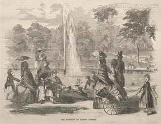 La Fontaine à Boston Common, 1857