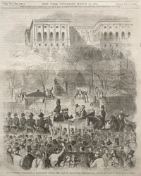 Le cortège inaugural à Washington, passant devant l