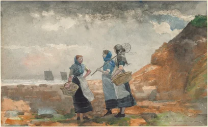 Trois jeunes pêcheuses, Tynemouth