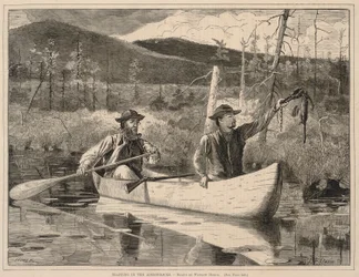 Trapping in the Adirondacks, tiré de Every Saturday : An Ilustrated Journal of Choice Reading, 24 décembre 1870