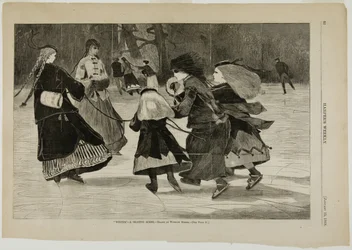"Hiver" - Scène de patinage