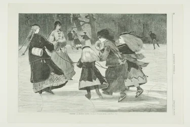 "Hiver" - Scène de patinage
