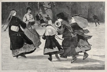« Hiver » - Une scène de patinage