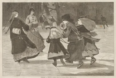 Hiver - Une scène de patinage