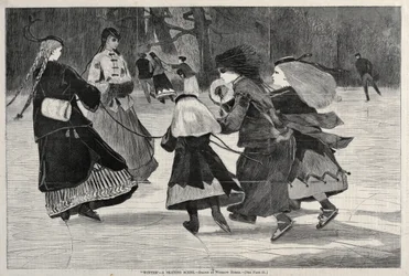Hiver - Une scène de patinage, 1868
