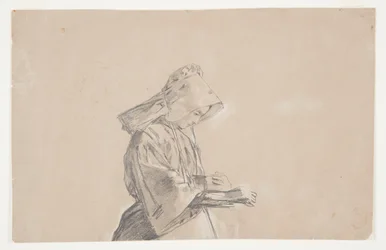Femme en bonnet de soleil