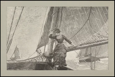 Jeune fille en yachting