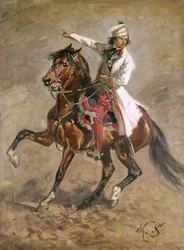 Le général Tadeusz Kościuszko (1746-1817) à cheval, esquisse pour «Le Panorama de Racławice», 1893