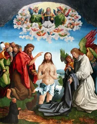 Le baptême du Christ avec le portrait d