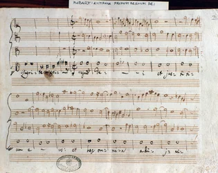 Page de partition de Querite primum regnum Dei de Mozart pour obtenir le titre d
