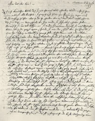 Wolfgang Amadeus Mozart (1756-1791), compositeur autrichien. Lettre autographe à son père. Vienne, 6 décembre 1783