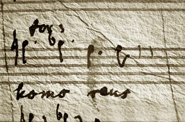 "Partition de travail du requiem de Wolfgang Amadeus Mozart (partition musicale)