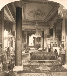 Le salon, résidence marine de la reine Victoria, Osborne House, I.O.W, 1900
