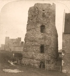 Le Vieux Phare de Douvres, Phare romain, Angleterre, 1900