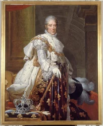 French: Portrait de Charles X (1757-1836), roi de France, en costume de sacre