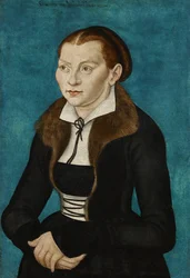 French : Katharina von Bora en demi-figure vers la gauche Katharina of Bora