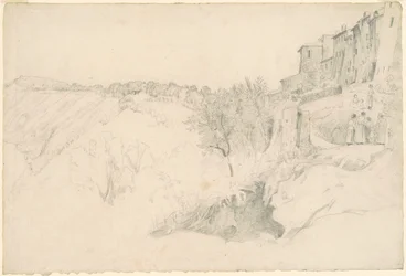 Colline avec Maisons et Figures
