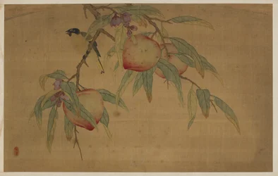 Oiseau, fruit et fleurs