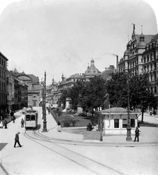 Promenadeplatz à Munich, Allemagne, vers 1900