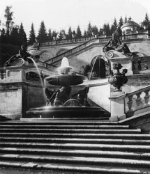 La fontaine du palais de Linderhof, Bavière, Allemagne
