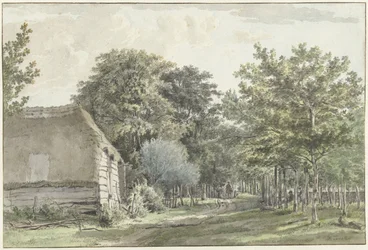 Chemin à travers le village de Manen à Ede