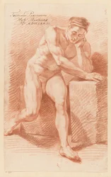 Homme nu assis, vu de face (3e prix 1772)