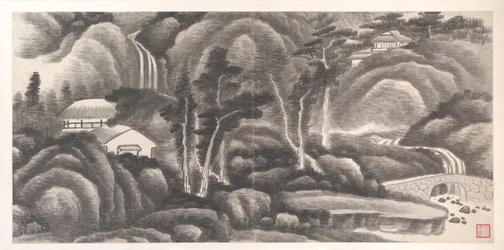Paysages des douze mois, vers 1685 (album de douze feuilles de peinture ; encre sur papier)