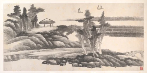 Paysages des douze mois, vers 1685 (album de douze feuilles de peinture ; encre sur papier)